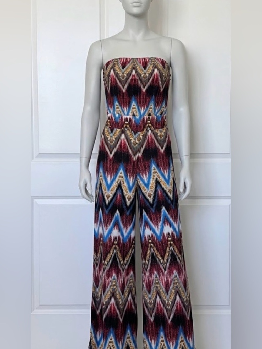 Eleganzarella Strapless Geometric Jumpsuit | 80s / 90s Costume Party size M